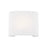 Justice Textile 1Lt Rectangle 12" Wall Sconce, White/White - FAB-8855-WHTE