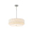 Justice Textile Classic 5Lt Drum Pendant, Nickel/Cream - FAB-9776-CREM-NCKL