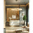 Justice LumenAria Medley LED 42" Ring Pendant, Brushed Brass/Faux Alabaster