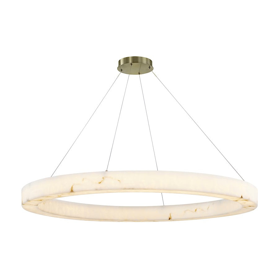 Justice Evolv LumenAria Medley 52" LED Ring Pendant, BS/AB - FAL-8227-BRSS