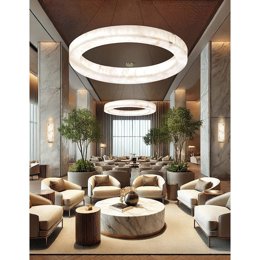 Justice Evolv LumenAria Medley 52" LED Ring Pendant, BS/AB