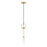 Justice Design Chloe LED Tall Pendant, Clear/Brushed Brass