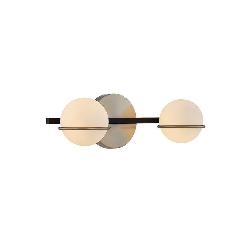 Justice Evolv Fusion Centric 2Lt Bath Bar, Black/Opal Glass