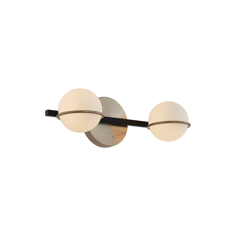 Justice Evolv Fusion Centric 2Lt Bath Bar, Black/Opal Glass