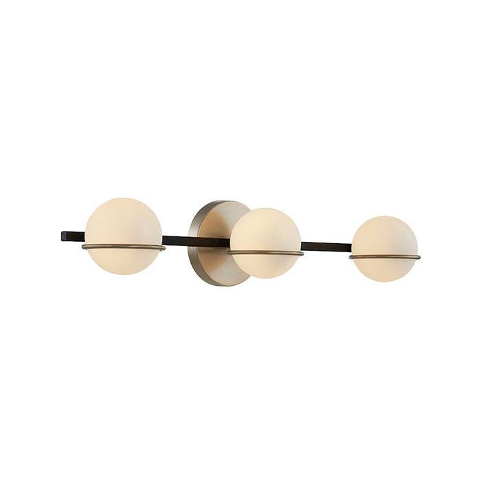 Justice Evolv Fusion Centric 3Lt Bath Bar, Black/Opal Glass