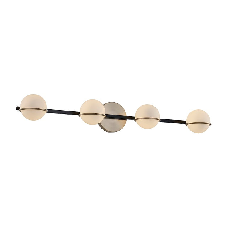 Justice Evolv Fusion Centric 4Lt Bath Bar, Black/Opal Glass