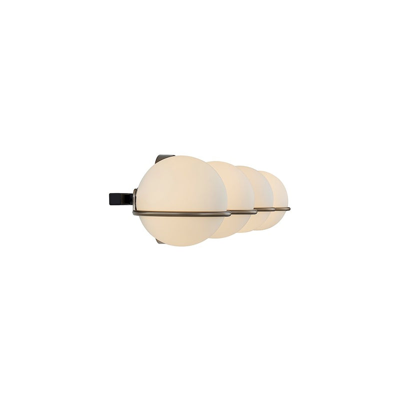 Justice Evolv Fusion Centric 4Lt Bath Bar, Black/Opal Glass