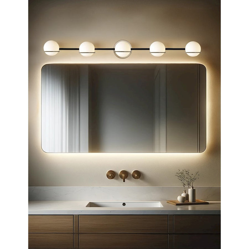 Justice Evolv Fusion Centric 5Lt Bath Bar, Black/Opal Glass