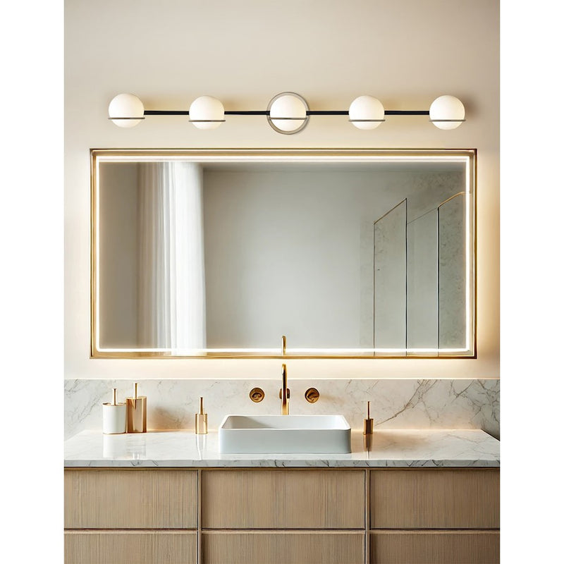 Justice Evolv Fusion Centric 5Lt Bath Bar, Black/Opal Glass