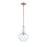 Justice Fusion Harlow 1Lt 10" Pendant, Brass/Seeded Glass - FSN-4178-SEED-BRSS