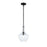 Justice Fusion Harlow 1Lt 10" Pendant, Black/Seeded Glass - FSN-4178-SEED-MBLK