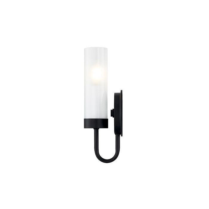 Justice Fusion Anchor 1Lt Cylinder Sconce, Black/Clear Frosted