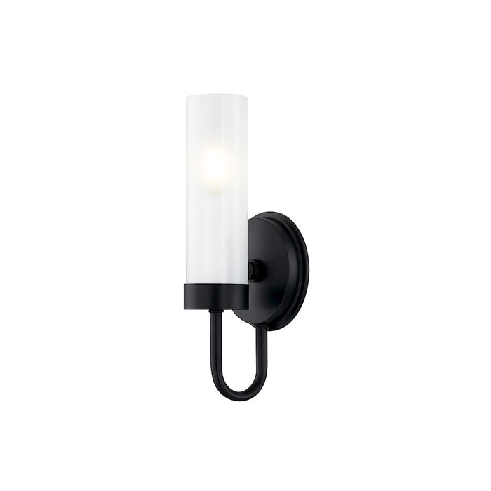 Justice Fusion Anchor 1Lt Cylinder Sconce, Black/Clear Frosted