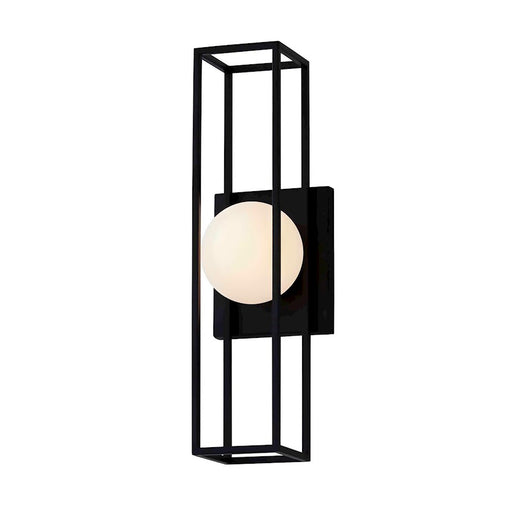 Justice Design Float LED Large Outdoor Sconce, Opal/Black - FSN-7184W-OPAL-MBLK