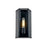 Justice Fusion Edgeworth Rec 12" Outdoor Sconce, Black/Clear