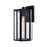 Justice Fusion Edgeworth Rec 16" Outdoor Sconce, Black/Clear