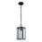 Justice Fusion Edgeworth 1Lt Outdoor Pendant, Black/Clear - FSN-7675W-CLER-MBLK