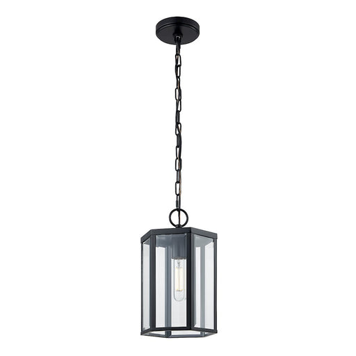 Justice Fusion Edgeworth 1Lt Outdoor Pendant, Black/Clear - FSN-7675W-CLER-MBLK