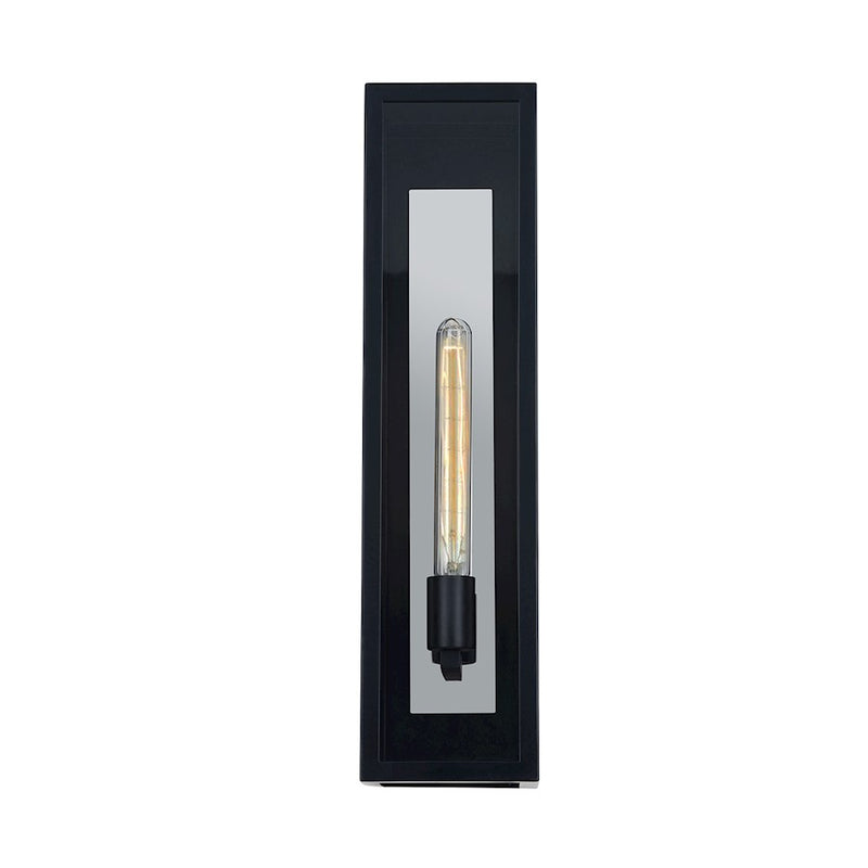 Justice Fusion Briarwood Rec Outdoor Sconce, Black/Clear