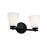 Justice Design Alpino 2 Light Bath Bar, Opal/Matte Black