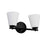 Justice Design Alpino 2 Light Bath Bar, Opal/Matte Black