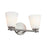 Justice Design Alpino 2 Light Bath Bar, Opal/Brushed Nickel