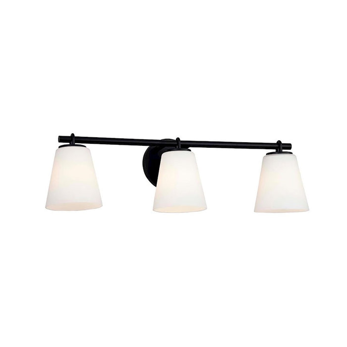 Justice Design Alpino 3 Light Bath Bar, Opal/Matte Black - FSN-8033-OPAL-MBLK