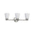 Justice Design Alpino 3 Light Bath Bar, Opal/Brushed Nickel