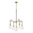 Justice Design Arcwell 5Lt Chandelier, Clear/Black/Brass - FSN-8105-CLER-MBBR