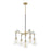 Justice Design Arcwell 5Lt Chandelier, Clear/Black/Brass