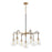 Justice Design Arcwell 7Lt Chandelier, Clear/Black/Brass