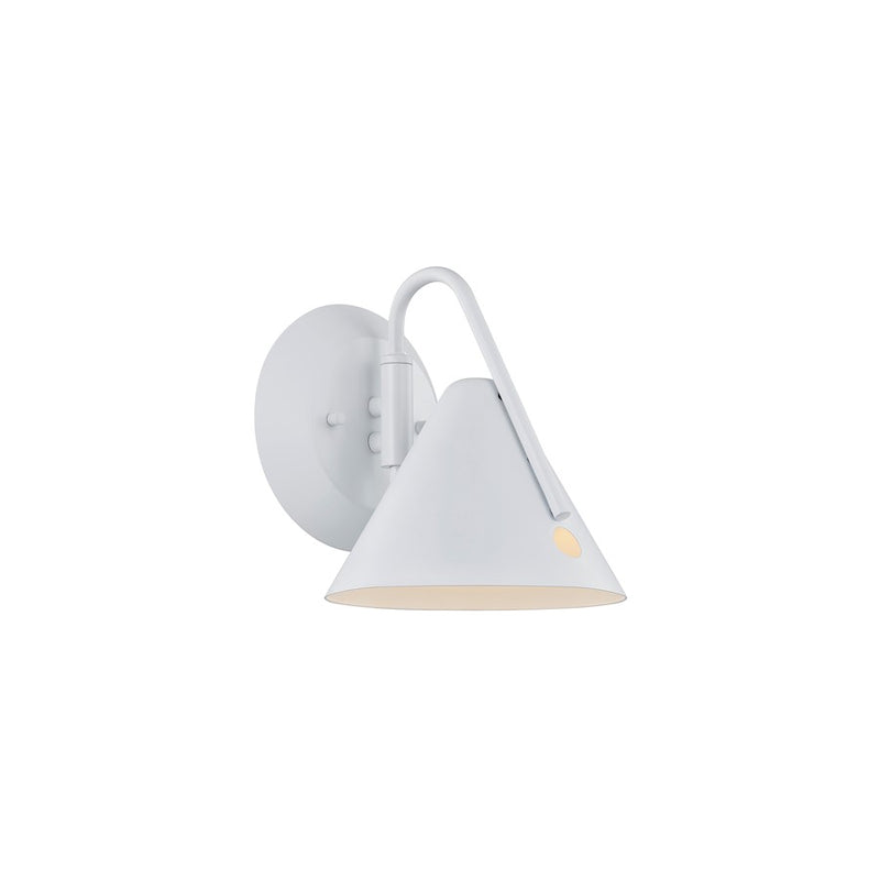 Justice Design Evolv Zag 1Lt LED Wall Sconce, White/White