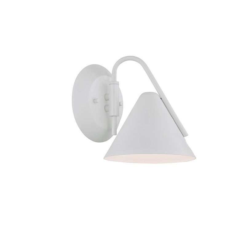 Justice Design Evolv Zag 1Lt LED Wall Sconce, White/White