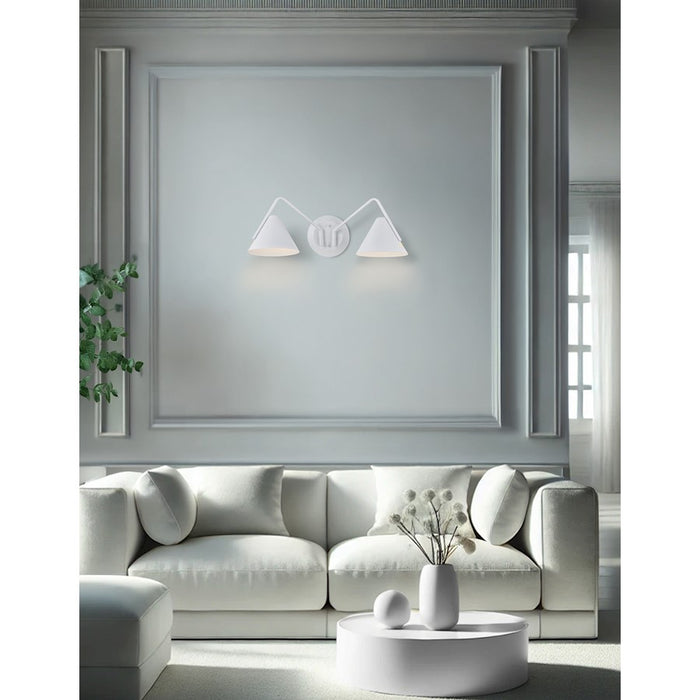 Justice Design Evolv Zag 1Lt LED Wall Sconce, White/White