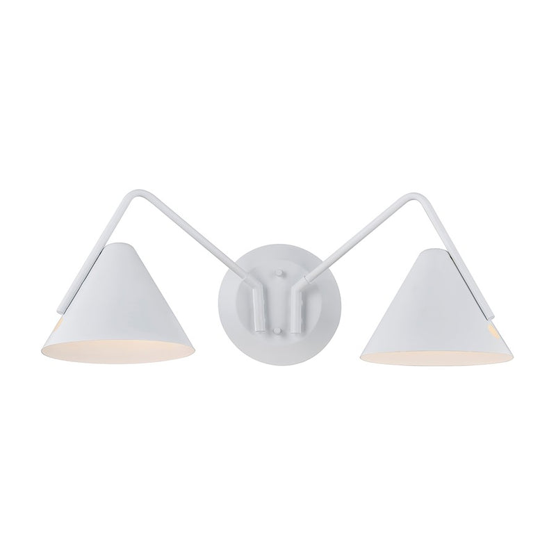 Justice Design Evolv Zag 2Lt LED Wall Sconce, White - NSH-4242-WHTE