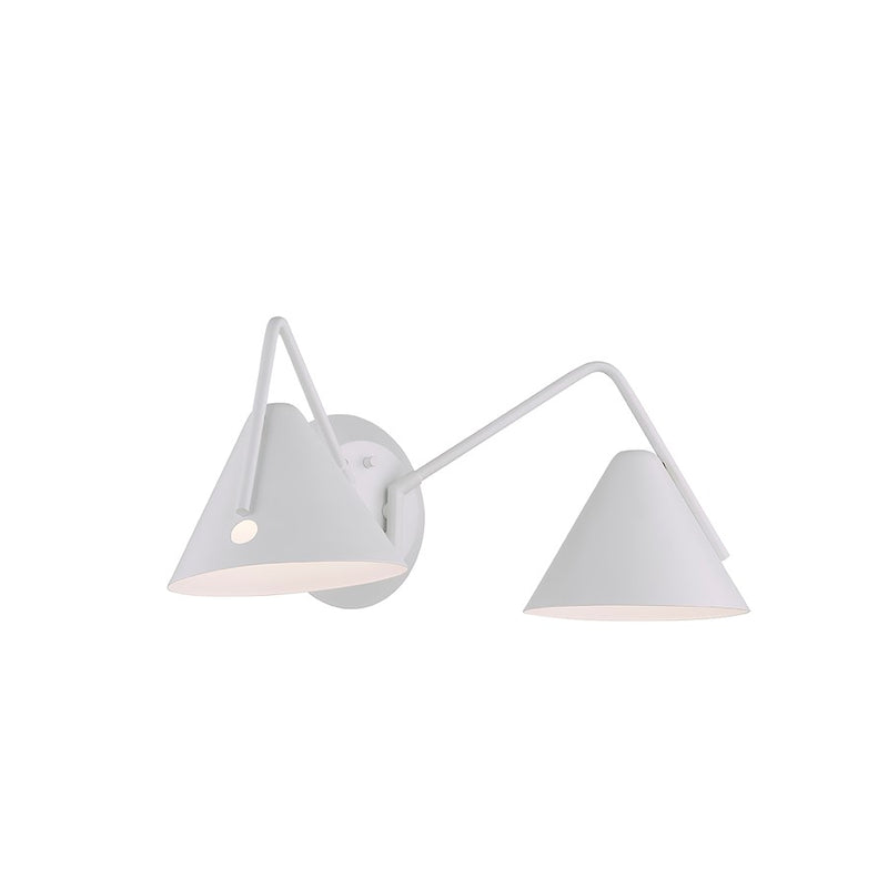 Justice Design Evolv Zag 2Lt LED Wall Sconce, White