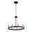 Justice Design Clayton 23" 1 Tier 9Lt Chandelier, Black/Brass - NSH-8043-MBBR