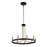 Justice Design Clayton 23" 1 Tier 9Lt Chandelier, Black/Brass