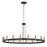 Justice Design Clayton 42" 1 Tier 18Lt Chandelier, Black/Brass - NSH-8045-MBBR