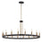 Justice Design Clayton 42" 1 Tier 18Lt Chandelier, Black/Brass