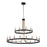 Justice Design Clayton 42" 2 Tier 27Lt Chandelier, Black/Brass