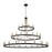 Justice Design Clayton 60" 3 Tier 45Lt Chandelier, Black/Brass - NSH-8049-MBBR