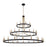 Justice Design Clayton 60" 3 Tier 45Lt Chandelier, Black/Brass