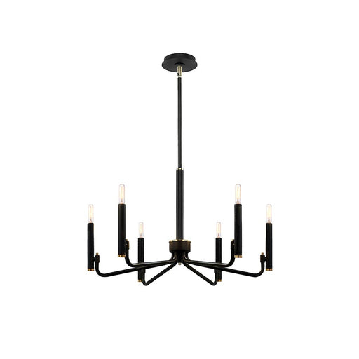 Justice Design Evolv Bedford 24" 6Lt Chandelier, Black - NSH-8183-MBBR