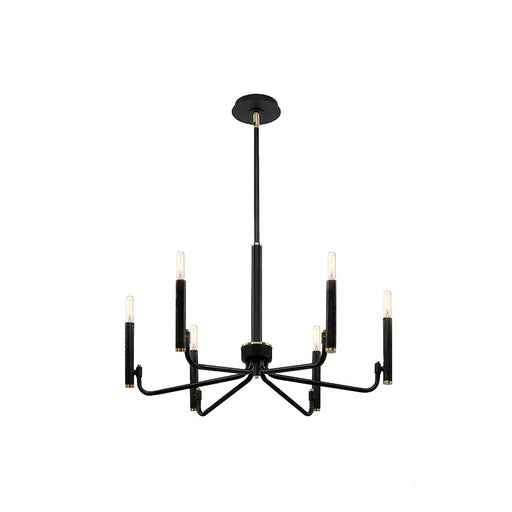 Justice Design Evolv Bedford 24" 6Lt Chandelier, Black