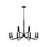 Justice Design Evolv Bedford 32" 2-Tier 12Lt Chandelier, Black - NSH-8184-MBBR
