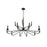 Justice Design Evolv Bedford 48" 2-Tier 15Lt Chandelier, Black
