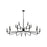 Justice Design Evolv Bedford 57" 2-Tier 18Lt Chandelier, Black