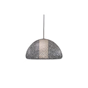 Justice Evolv Dilston 36" 4Lt Dome Pendant, Bronze/Cream Linen - NSH-8204-BZTO