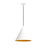 Justice Conos 1Lt 14" Cone Pendant, White/Gold Interior